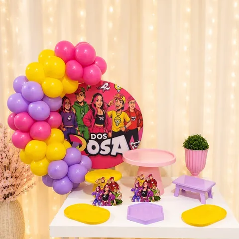 Festa Infantil Tons de Rosa - Kit Celebre