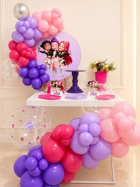 Festa Infantil Guerreiras do K-Pop (Huntrix) (Opção 2) - Kit Premium