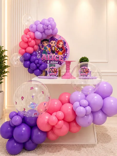 Festa Infantil Guerreiras do K-Pop (Huntrix) - Kit Premium