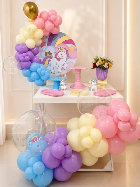 Festa Infantil Unicórnio Encantado - Kit Premium